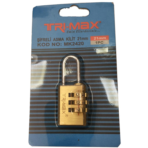 ŞİFRELİ ASMA KİLİT 21 MM